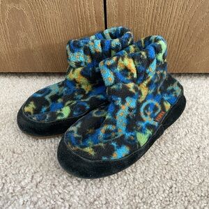 Kids Acorn Blue Lizard Slippers